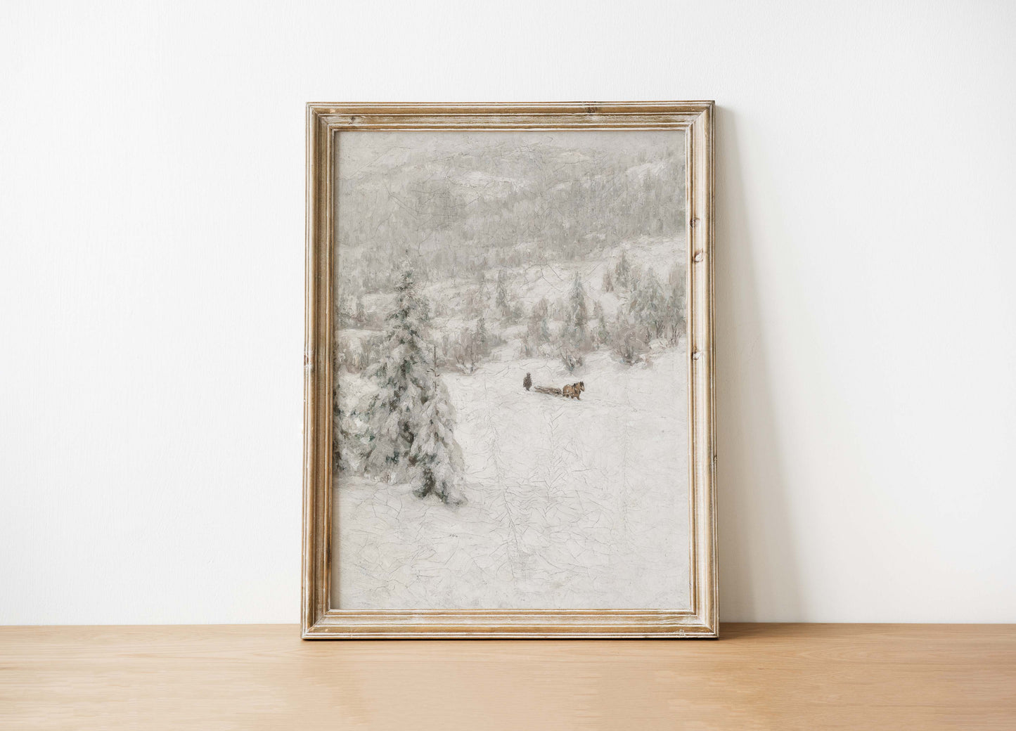 Winter Mist Vintage Art Print | Christmas Art