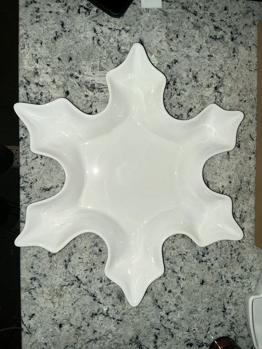 Ceramic Snowflake Platter