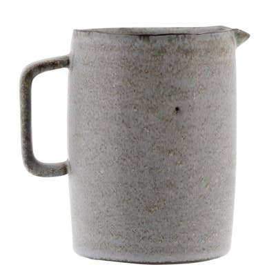 Tiburon Pitcher, Ceramic - Med - Light Grey Glaze