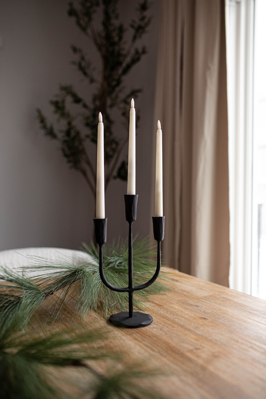 Iron 3 Arm Candelabra