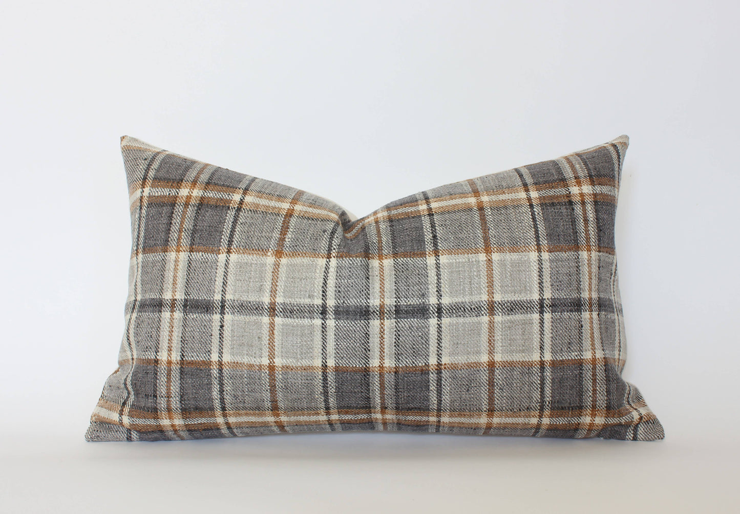 Neutral Plaid Throw Pillow| Selkirk