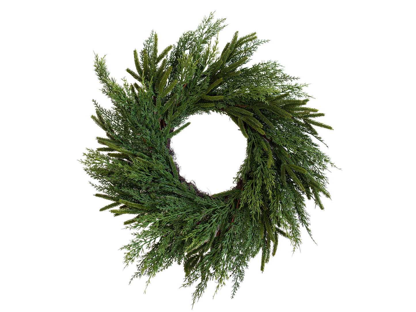 Norfolk & Cypress Real Touch Mix Christmas Wreath 24" By Luxe B Co.