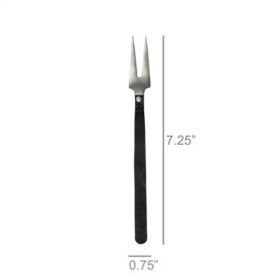 Zev Fork, Stainless & Black Zinc