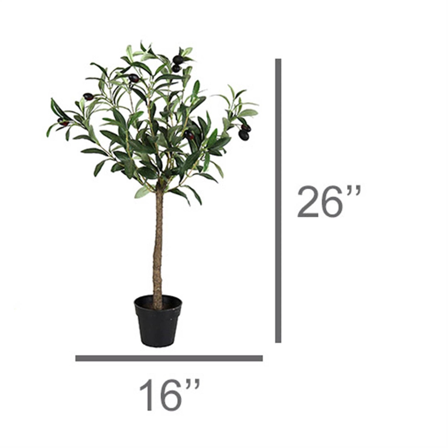 Olive Tree, Faux.  Pot dimensions only 0.5x4.5