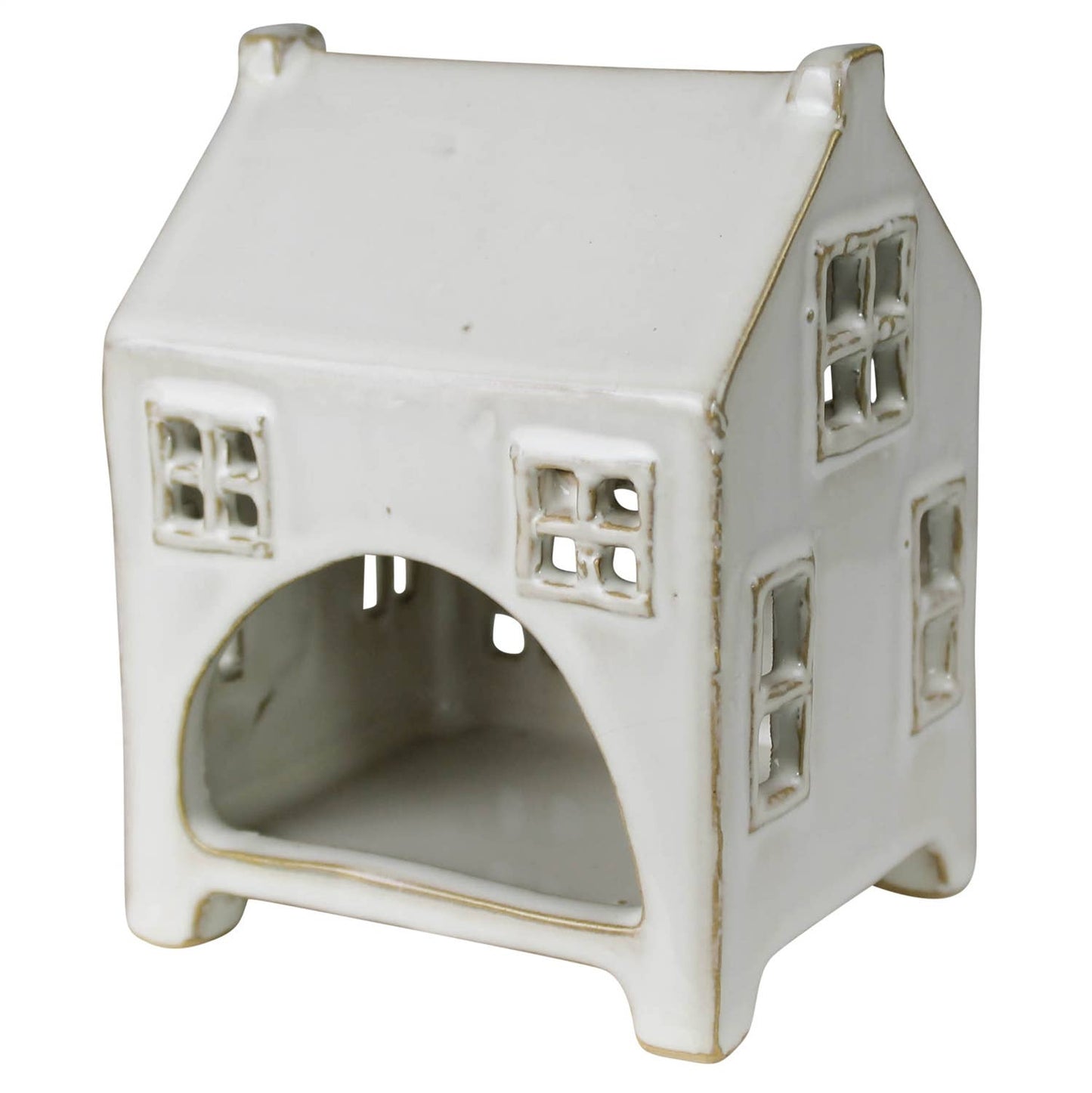 Tealight Cottage, Ceramic - Wide