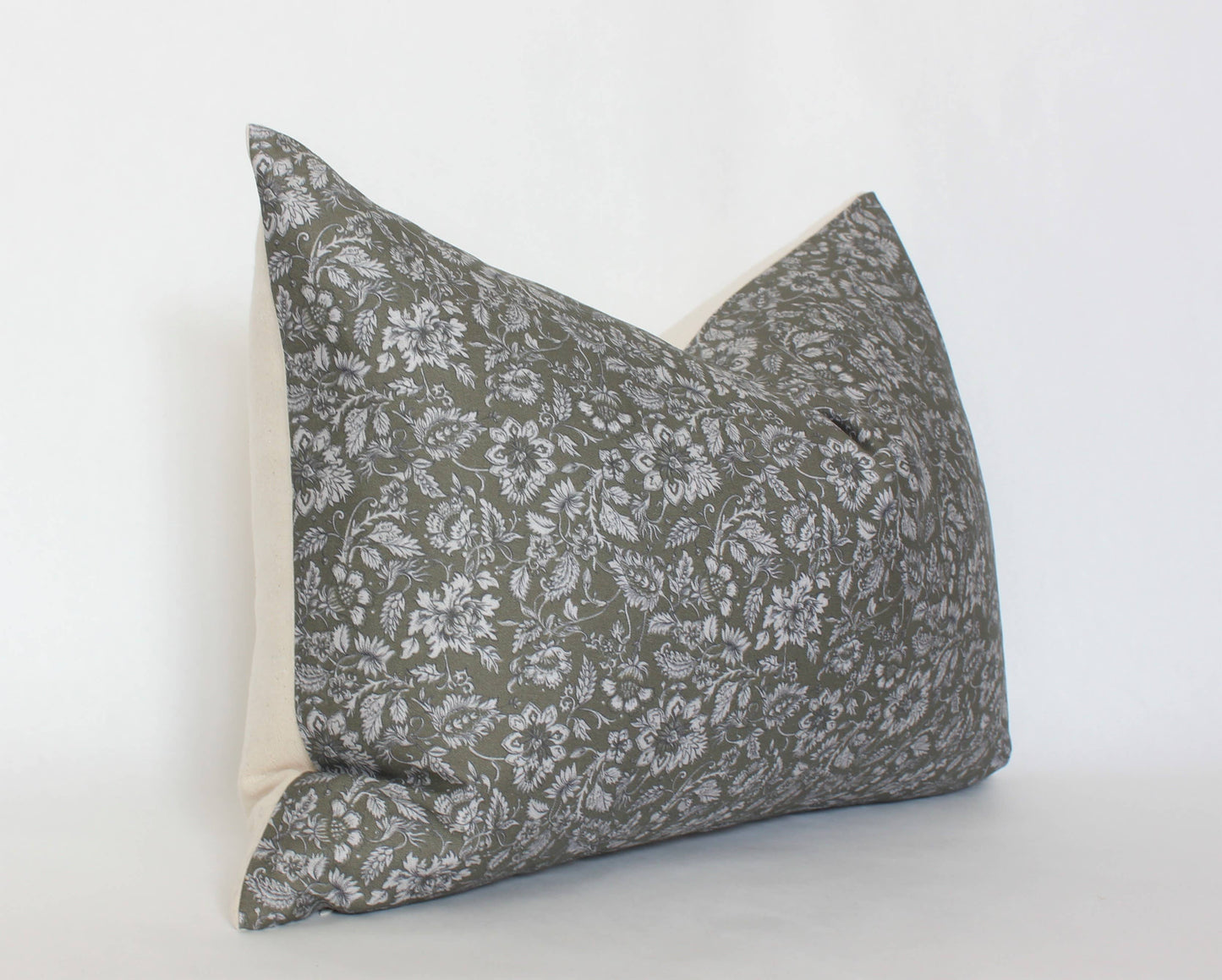 Olive Floral Throw Pillow | Macpherson