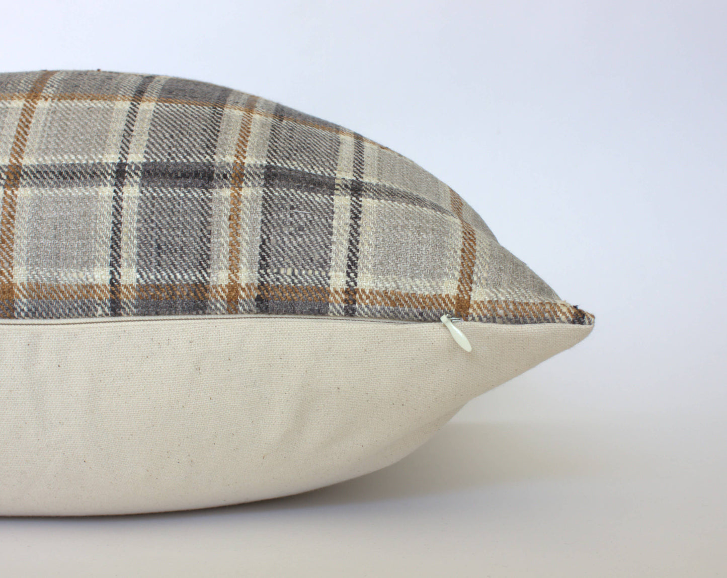 Neutral Plaid Throw Pillow| Selkirk