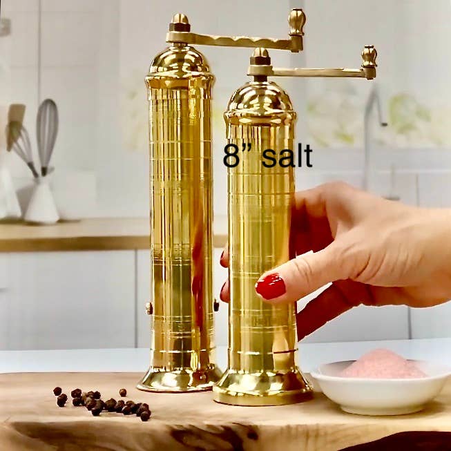 The original 'Brass Mill' - 8" salt grinder