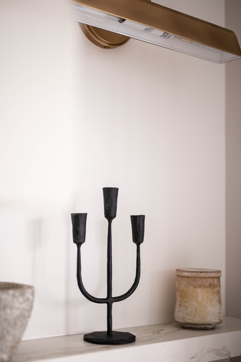 Iron 3 Arm Candelabra