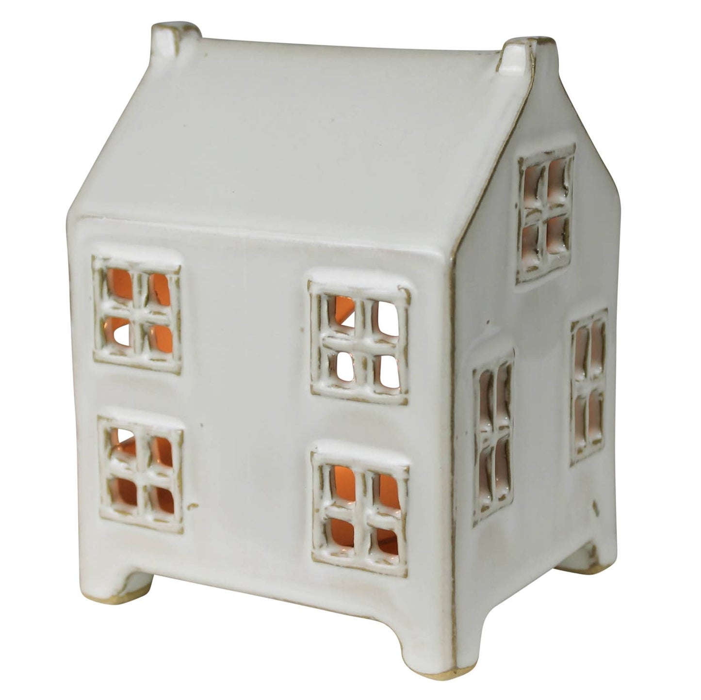 Tealight Cottage, Ceramic - Wide