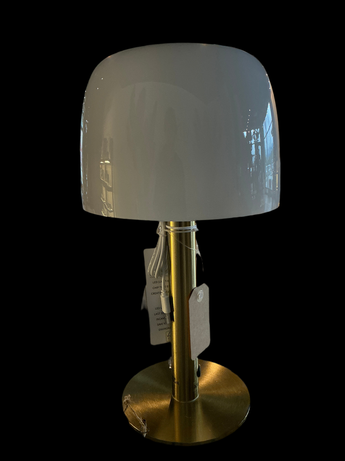 Gold and White Lamp