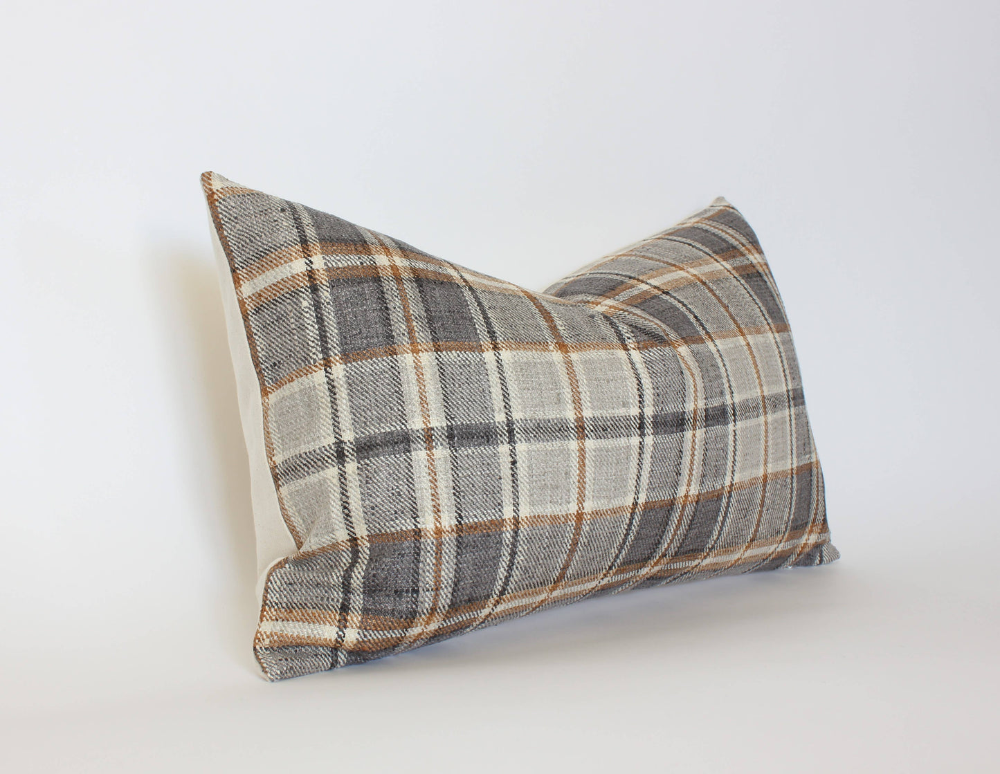 Neutral Plaid Throw Pillow| Selkirk