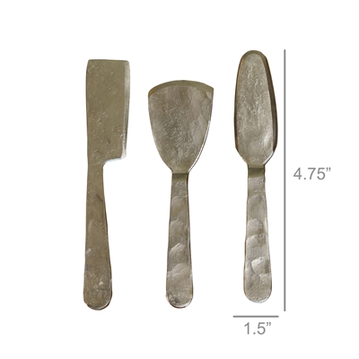 Ibsen Cheese Tools, Silver - Set of 3 - Antique Silver