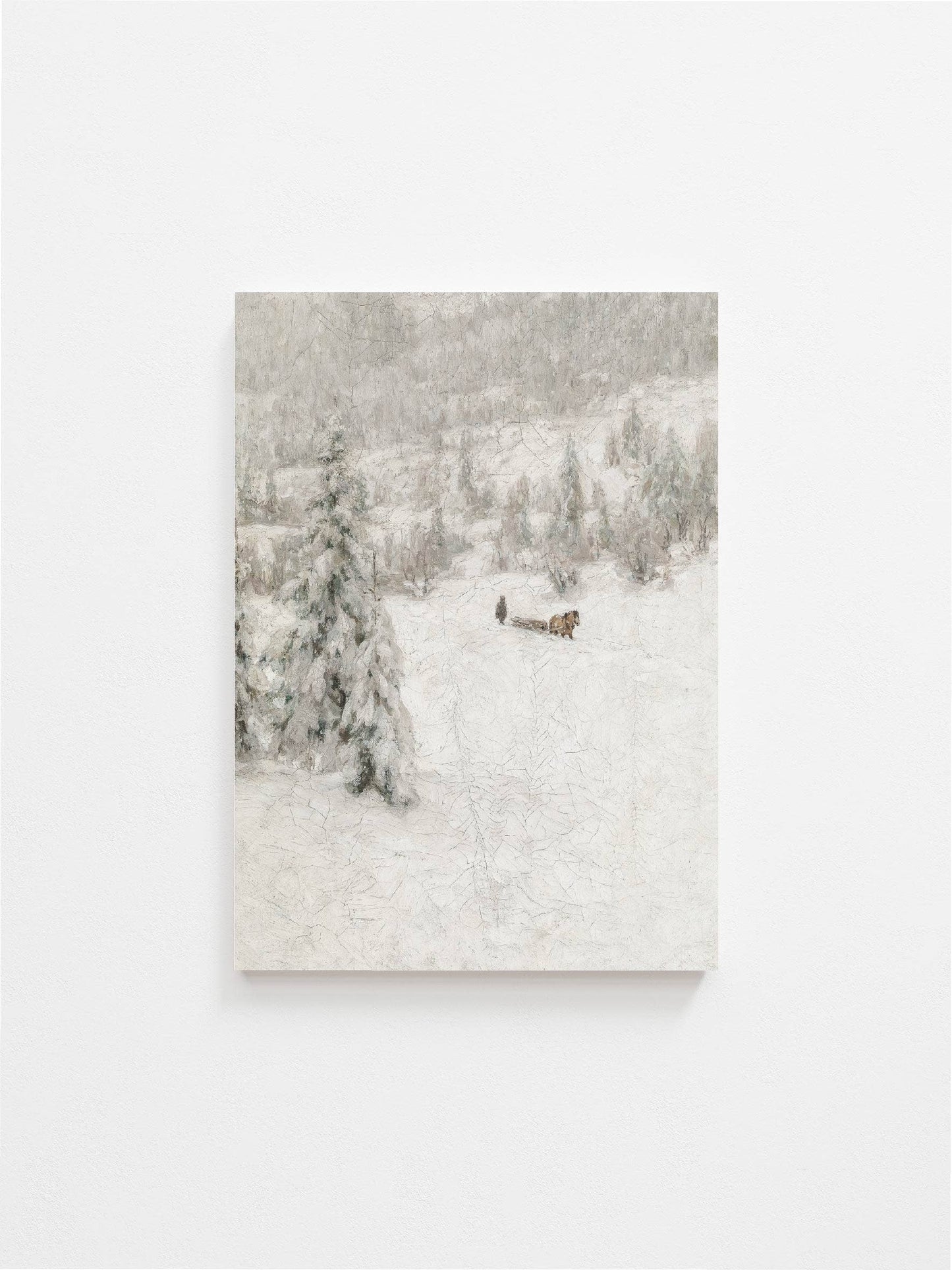 Winter Mist Vintage Art Print | Christmas Art