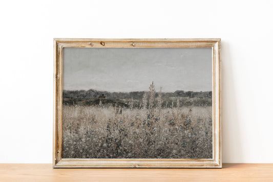 Wildflower Fields Vintage Art Print