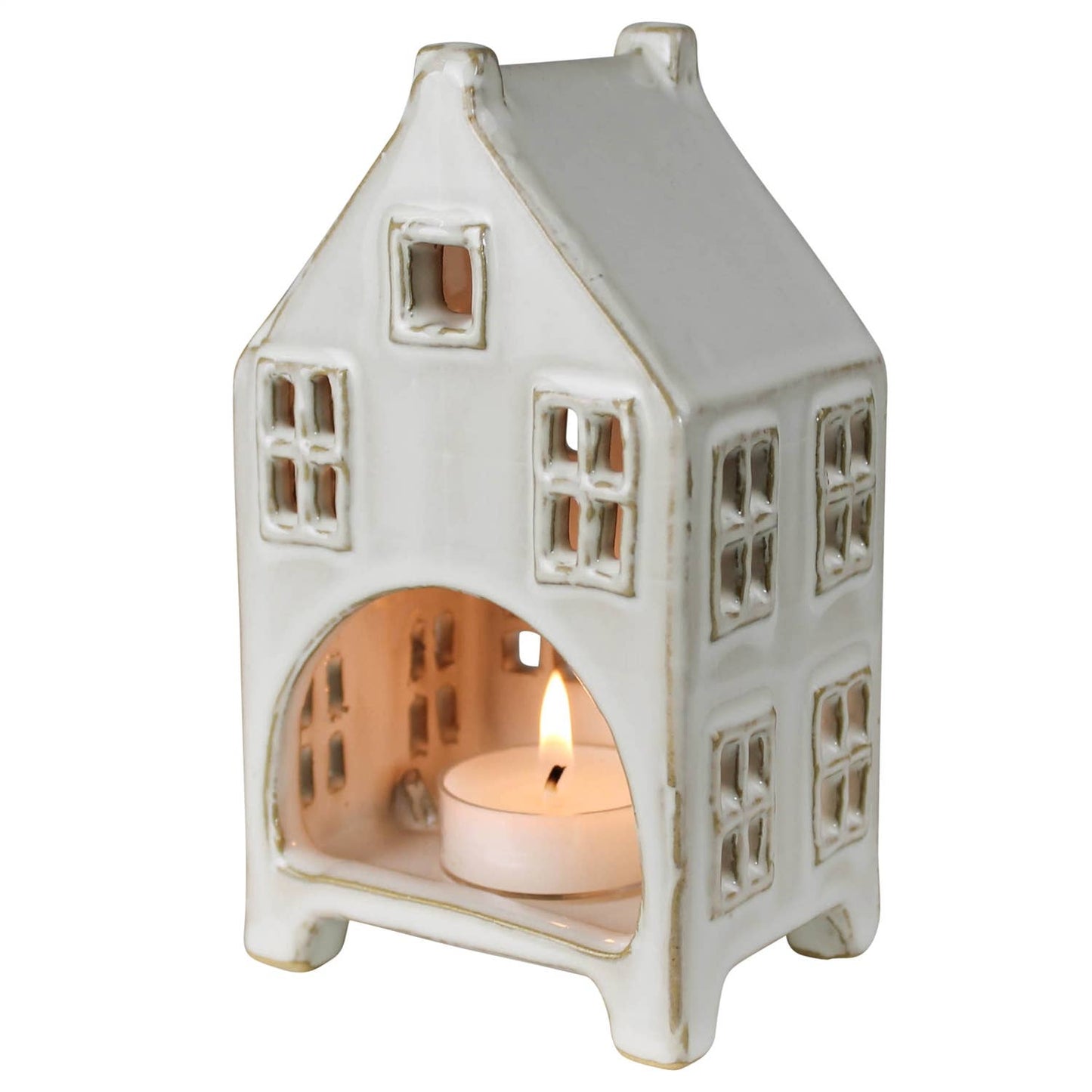 Tealight Cottage, Ceramic - Tall