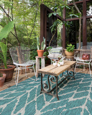 Isle-02 Teal/Grey Indoor/Outdoor