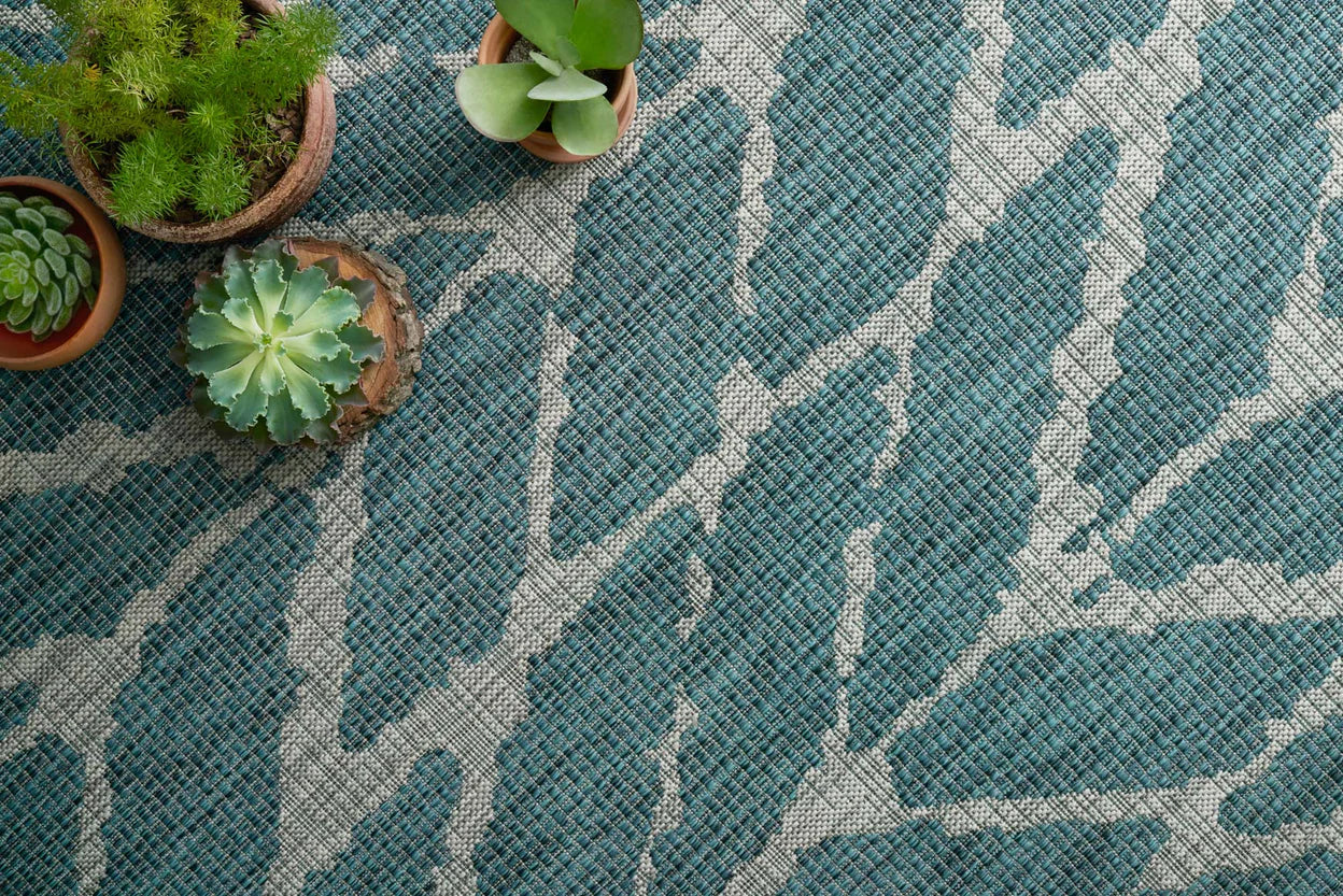 Isle-02 Teal/Grey Indoor/Outdoor