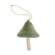 Ceramic Mushroom Ornament -Aqua
