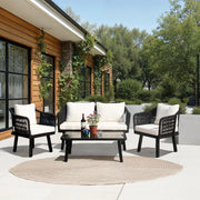 Safavieh Torsla 4-PC Outdoor Patio Set