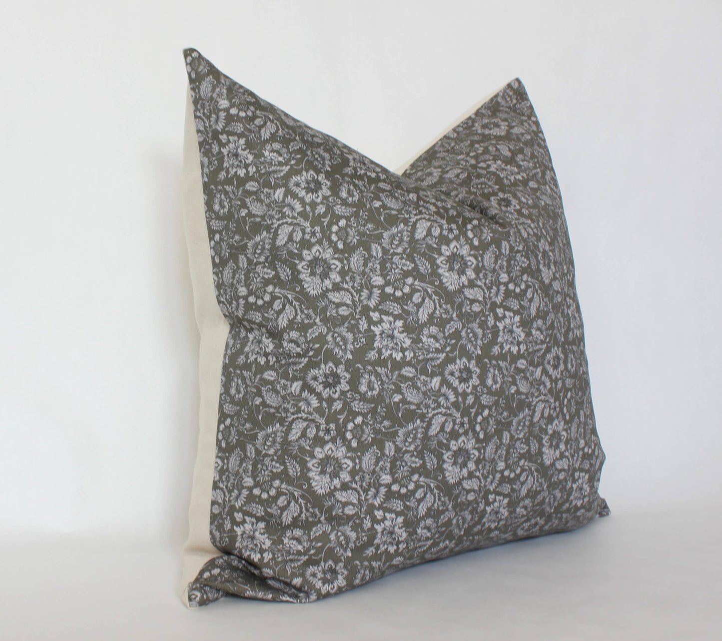 Olive Floral Throw Pillow | Macpherson