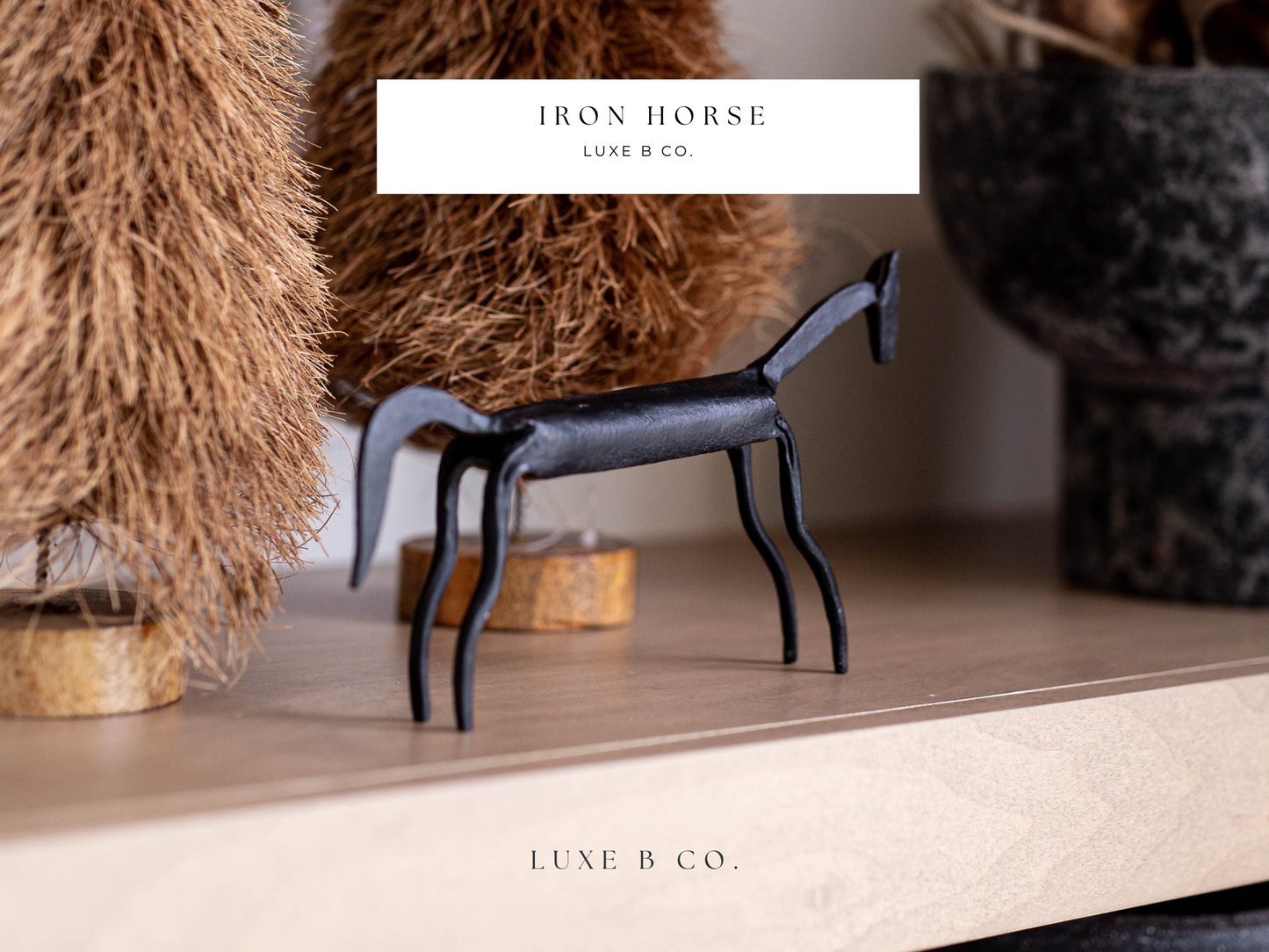 Black Iron Decorative Horse