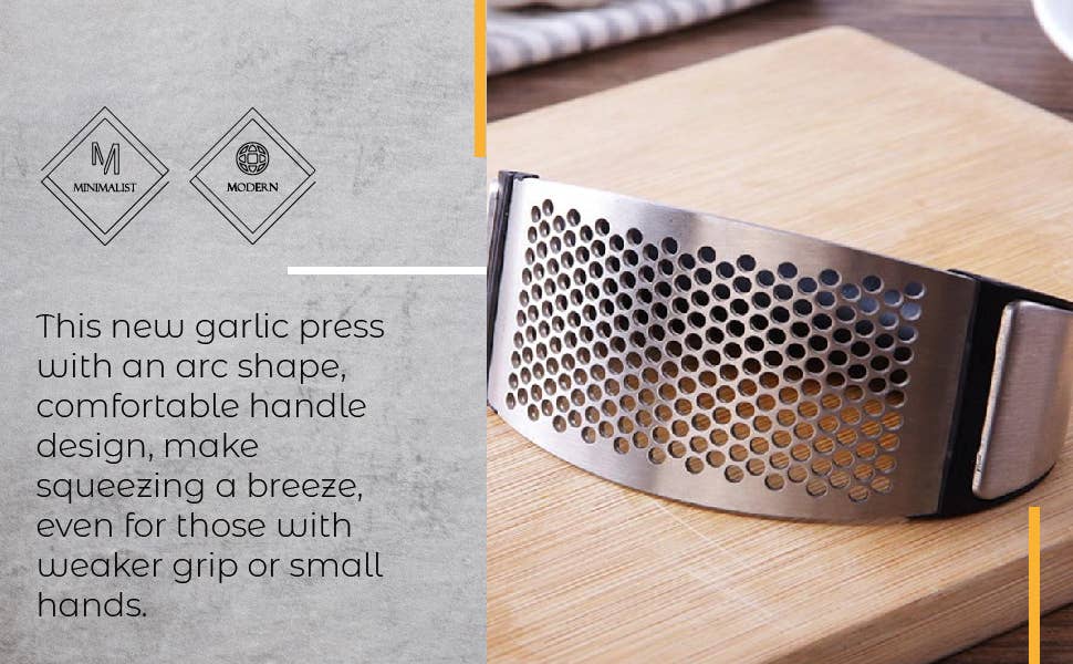 Multi-Functional Stainless Steel Garlic Press