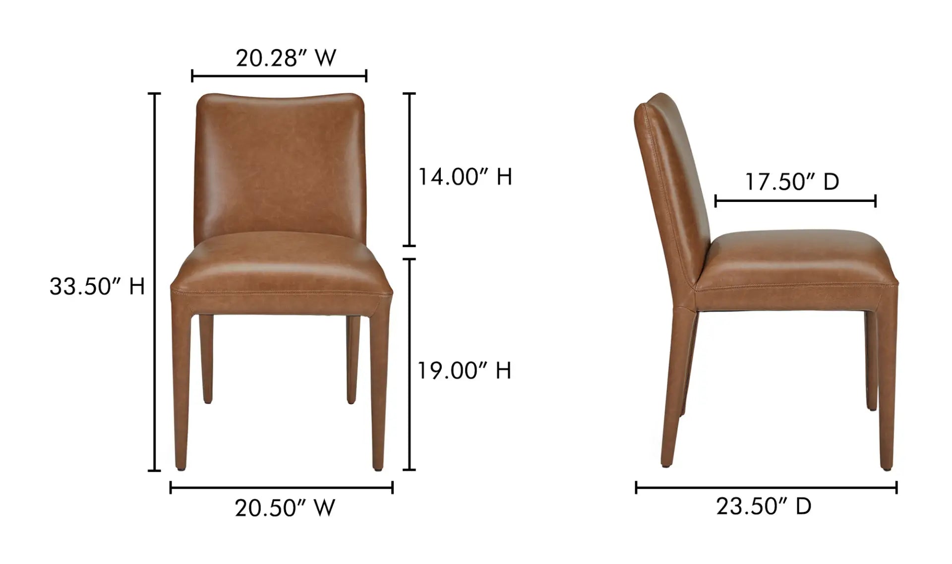 Calla Dining Chair -Leather -Set of 2